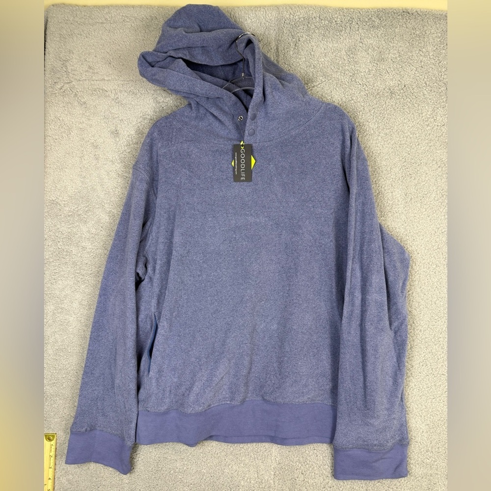 Goodlife nwt polartec hooded pullover blue xl